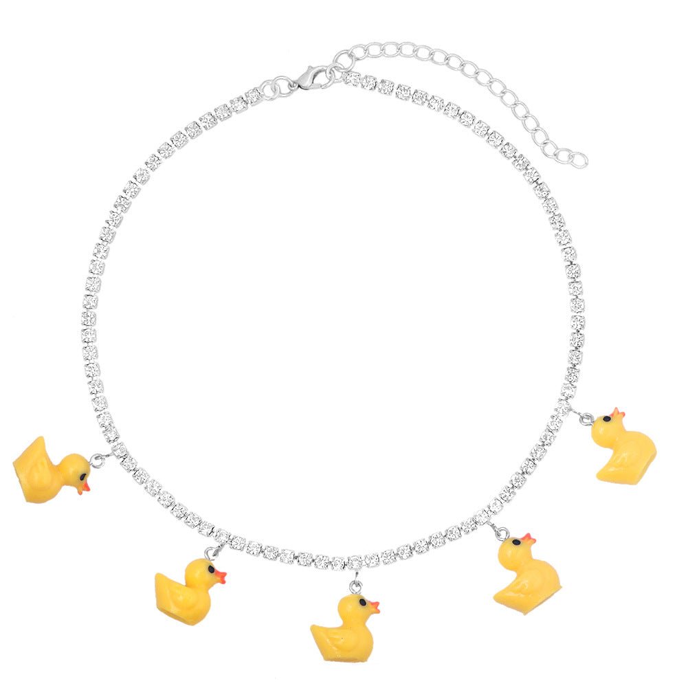 Sparkly Duck Necklace